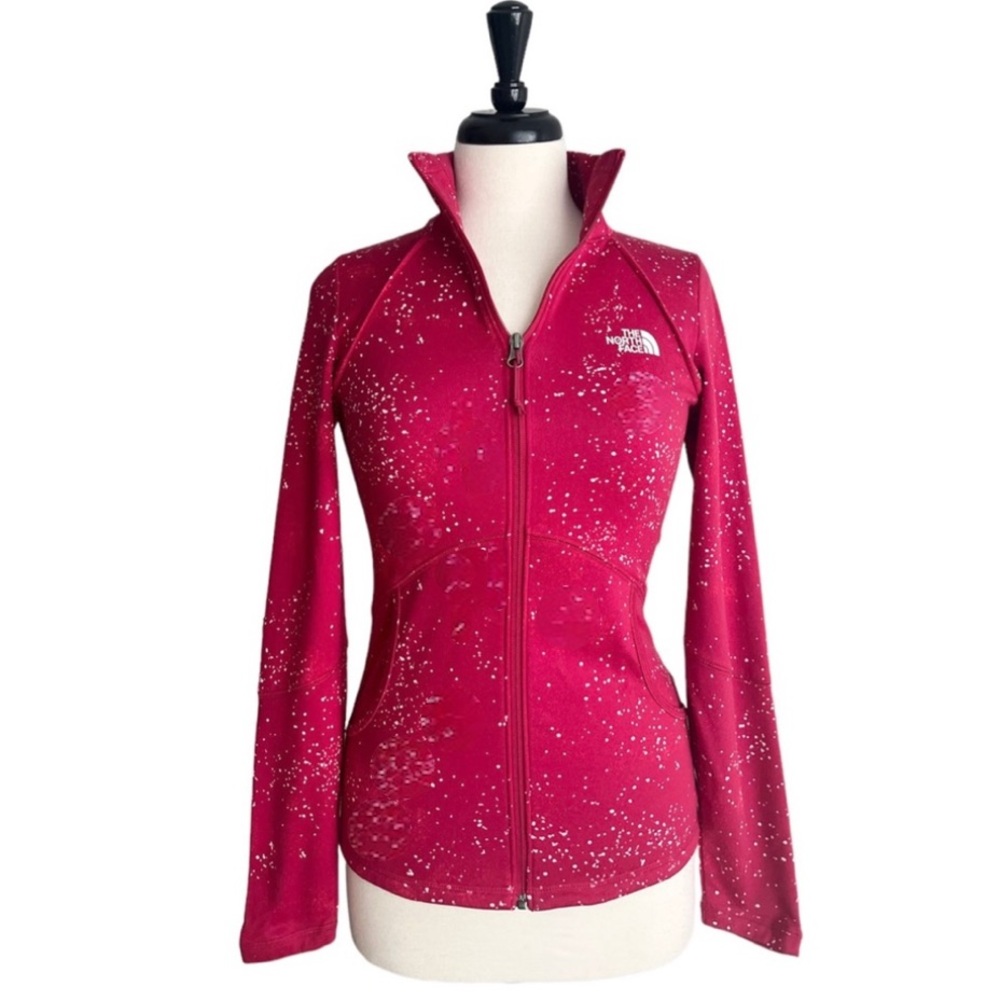 The North Face Pink Galaxy Splatter Print Full Zip Warm Up Jacket